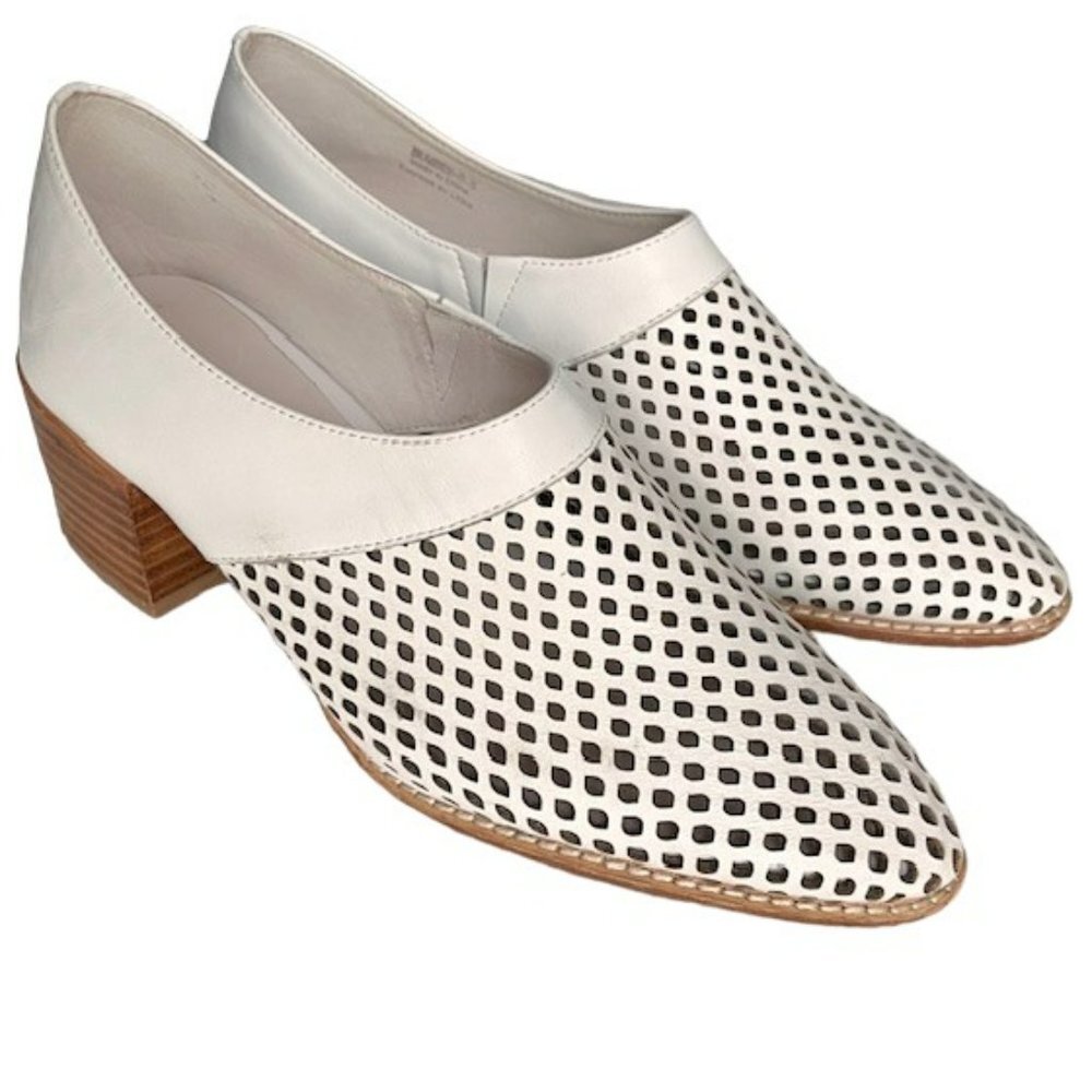 Jeffrey Campbell Branwen Perforated Booties - White - 8.5